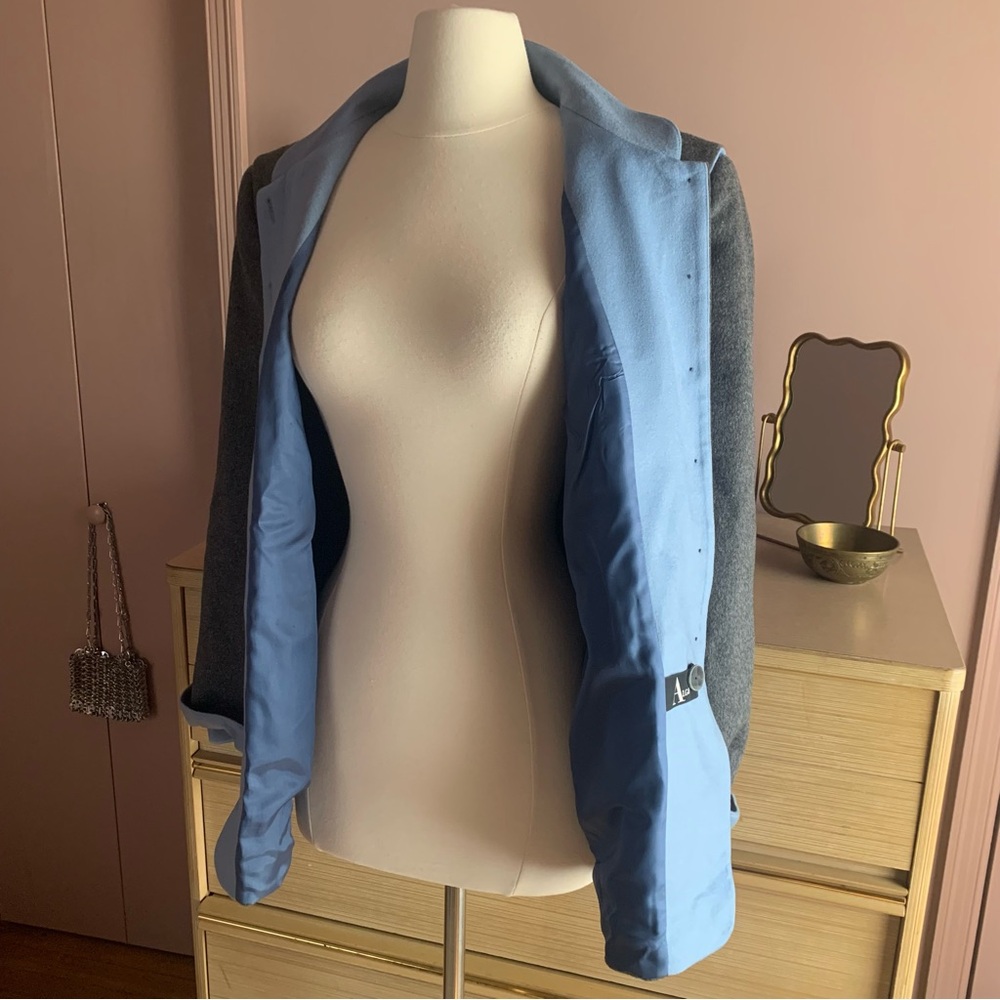 Gray Women's cashmere military style coat